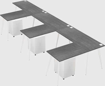 Modern l-shaped office desk