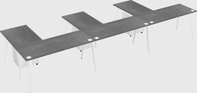 Modern l-shaped office desk