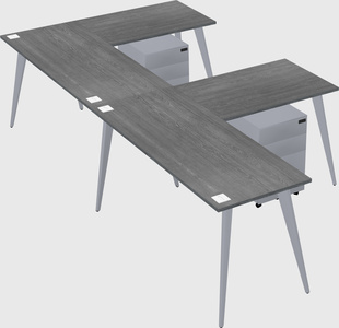 Modern l-shaped office desk