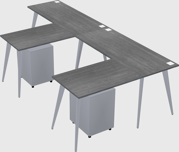 Modern l-shaped office desk
