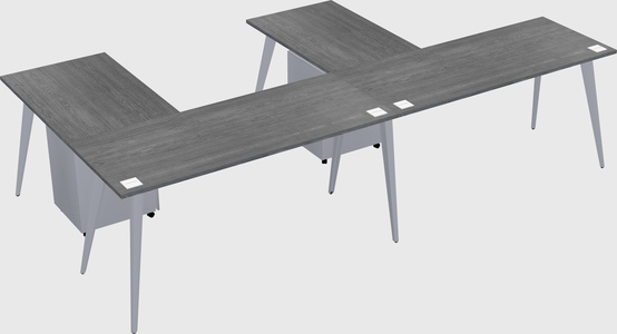 Modern l-shaped office desk