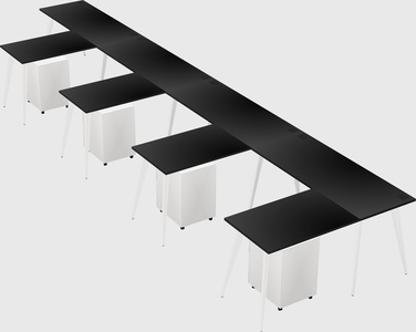 Modern l-shaped office desk