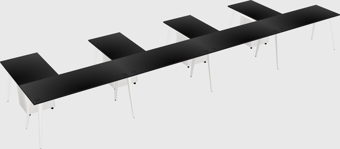 Modern l-shaped office desk