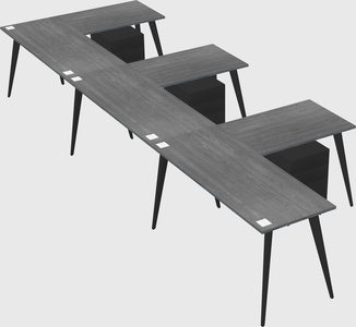 Modern l-shaped office desk
