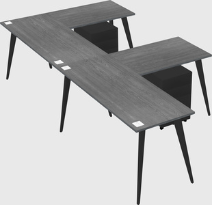 Modern l-shaped office desk