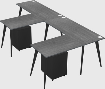 Modern l-shaped office desk