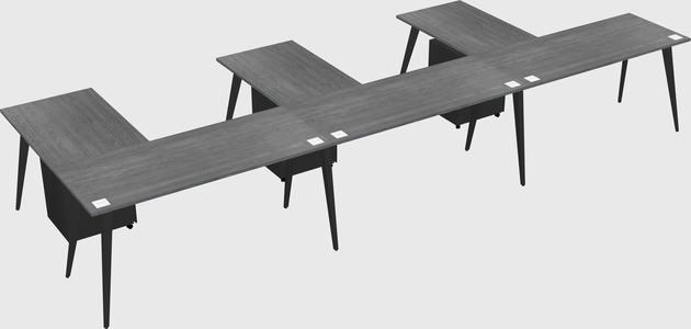 Modern l-shaped office desk