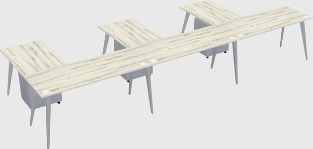 Modern l-shaped office desk