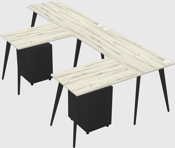Modern l-shaped office desk
