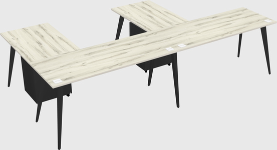 Modern l-shaped office desk