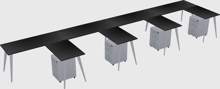 Modern L-shaped Office Desk