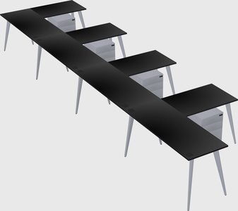 Modern l-shaped office desk