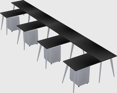 Modern l-shaped office desk