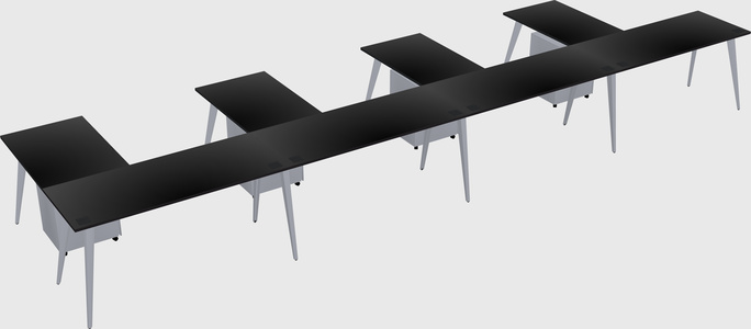 Modern l-shaped office desk