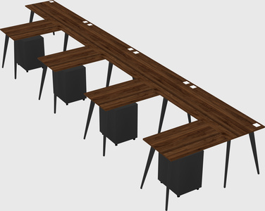 Modern l-shaped office desk