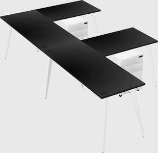 Modern l-shaped office desk