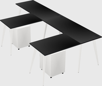 Modern l-shaped office desk