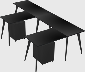 Modern l-shaped office desk