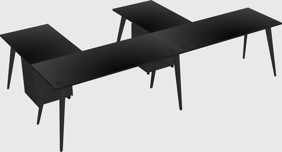 Modern l-shaped office desk