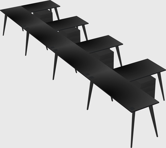 Modern l-shaped office desk