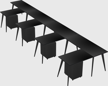 Modern l-shaped office desk