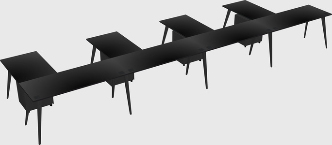 Modern l-shaped office desk