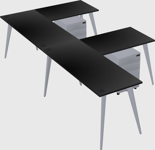 Modern l-shaped office desk