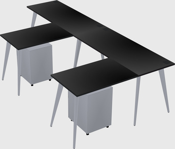 Modern l-shaped office desk