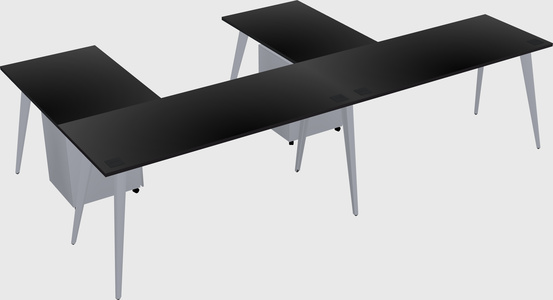 Modern l-shaped office desk