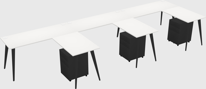 Modern L-shaped Office Desk