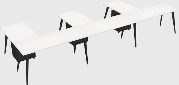 Modern l-shaped office desk