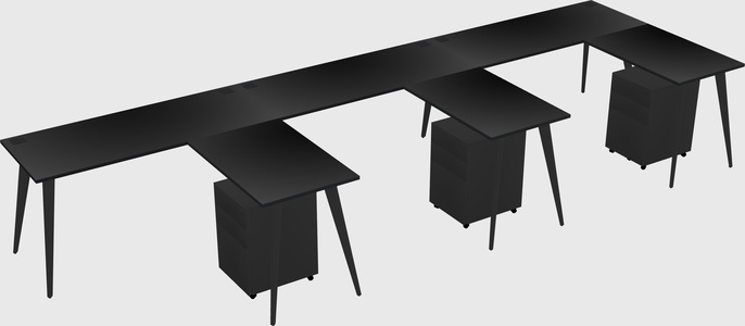 Modern L-shaped Office Desk