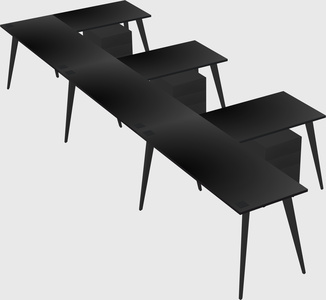 Modern l-shaped office desk
