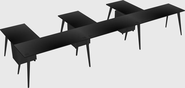 Modern l-shaped office desk