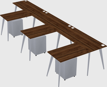 Modern l-shaped office desk