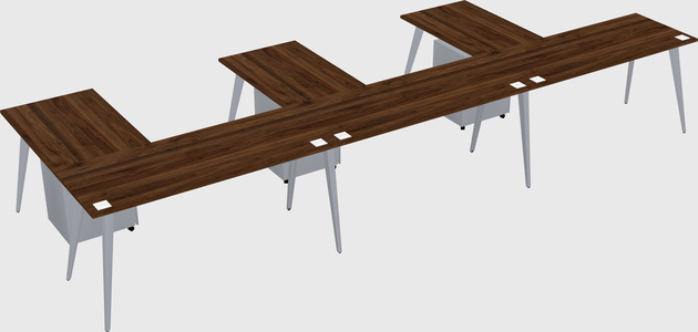 Modern l-shaped office desk
