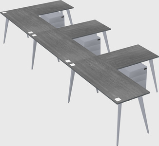 Modern l-shaped office desk