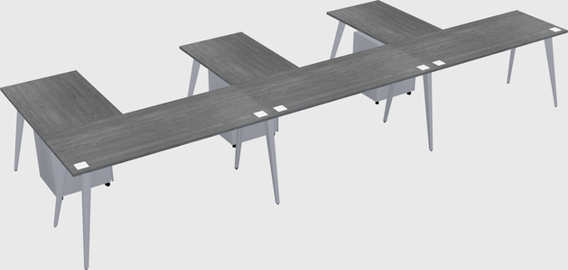 Modern l-shaped office desk