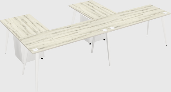 Modern l-shaped office desk