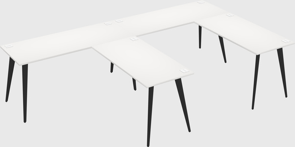 Modern l-shaped office desk
