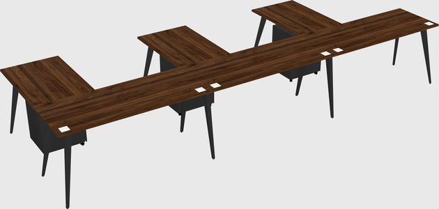 Modern l-shaped office desk