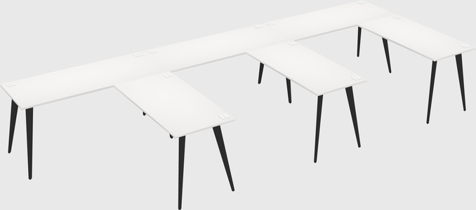 Modern l-shaped office desk