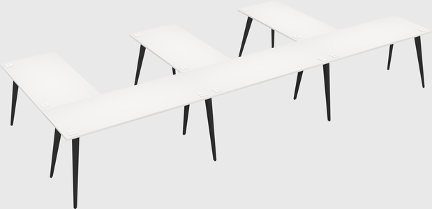 Modern l-shaped office desk