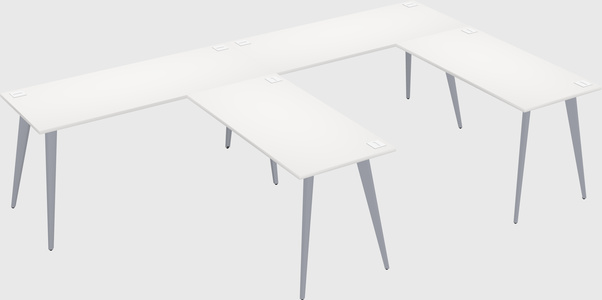 Modern l-shaped office desk