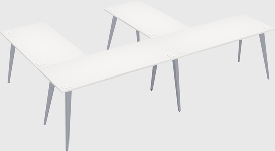 Modern l-shaped office desk