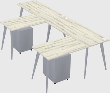 Modern l-shaped office desk