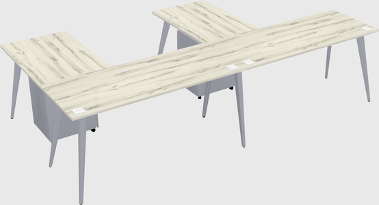 Modern l-shaped office desk
