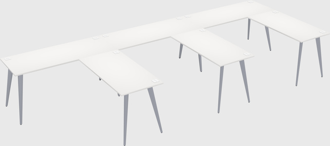 Modern l-shaped office desk