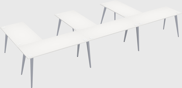 Modern l-shaped office desk