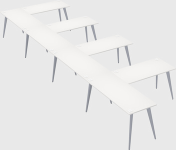 Modern l-shaped office desk